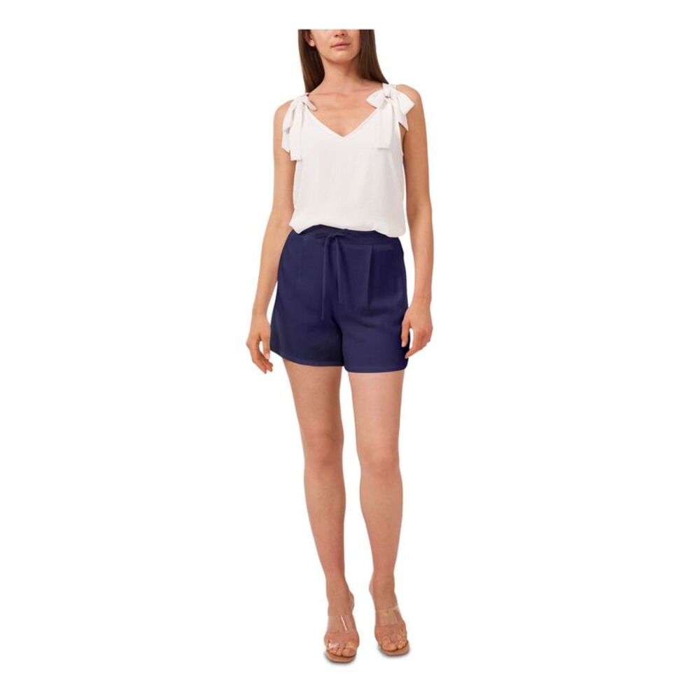 RILEY&RAE Womens Navy Stretch Tie Relaxed Fit Drawstring Shorts XXL